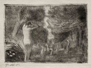 Bather and Geese