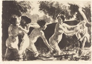 Bathers Wrestling, c. 1896 by Camille Pissarro
