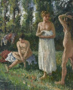 Bathers, c.1895 by Camille Pissarro