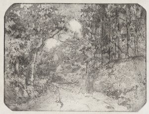 Chemin sous bois à Pontoise, 1879 by Camille Pissarro