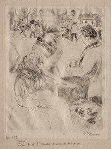 Chestnut Vendor by Camille Pissarro