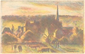 A Church and Farm at Éragny