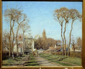 Entrance to the Village of Voisins le Bretonneux by Camille Jacob Pissarro