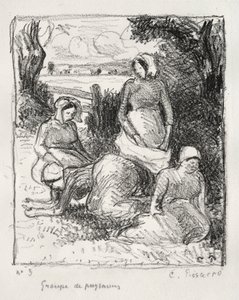Group of Peasants by Camille Pissarro