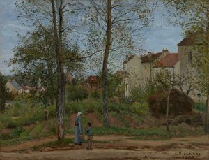 Houses at Bougival by Camille Jacob Pissarro