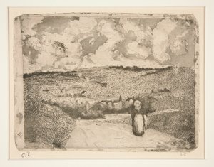 The Woman on the Road by Camille Pissarro