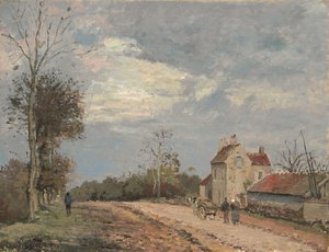 The house of Mr. Musy, Marly Road, Louveciennes, c. 1872 by Camille Pissarro