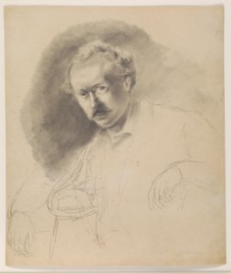 Portrait of the Painter Fritz Melbye (1826-1869) by Camille Pissarro