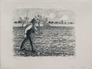 Sower, 1896 by Camille Pissarro
