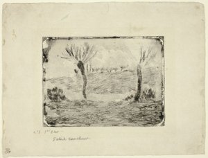 Setting Sun by Camille Pissarro