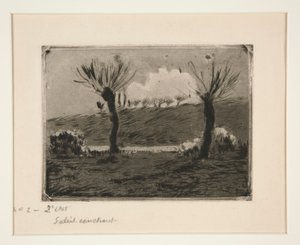 Setting Sun by Camille Pissarro