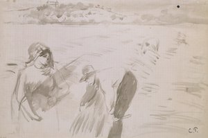 Study of Harvesters Working in a Field near Pontoise by Camille Pissarro