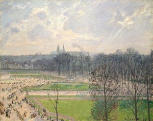 The Garden of the Tuileries on a Winter Afternoon by Camille Jacob Pissarro