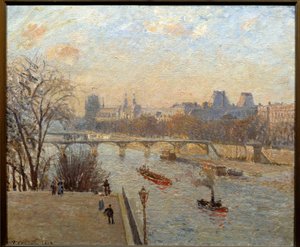 The Louvre and the Pont des Arts in Paris