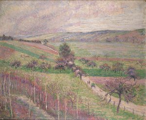 The Thierceville Road, Early Spring by Camille Pissarro