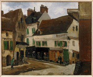 Townsquare in La Roche-Guyon by Camille Pissarro