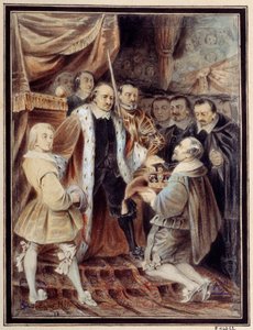 Oliver Cromwell (1599-1658) refusing the crown