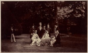 Group of Their Royal Highnesses: Princess Clementine de Saxe Cobourg Gotha, Her Sons and Daughter, the Duke d