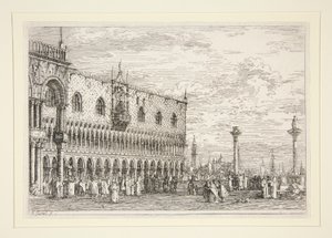 The Stone of the Proclamation, V., from the Series Views by Canaletto (Giovanni Antonio Canal)
