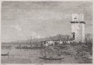 The Tower of Malghera, from the series Vedute by Canaletto (Giovanni Antonio Canal)