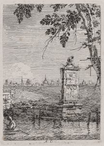 The Little Monument, from the Series Vedute (Views) by Canaletto (Giovanni Antonio Canal)