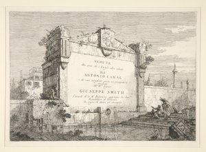 Title Plate, from the series Views by Canaletto (Giovanni Antonio Canal)