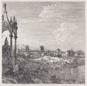 View of a Town with a Bishop by Canaletto (Giovanni Antonio Canal)