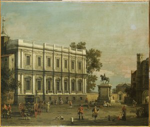 A Capriccio of Buildings in Whitehall, c.1754 by Giovanni Antonio Canal