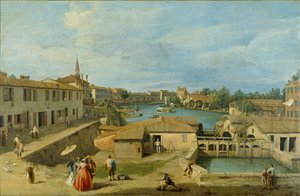 A View of Dolo on the Brenta Canal