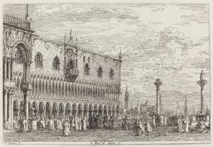 La Piera del Bando by Canaletto