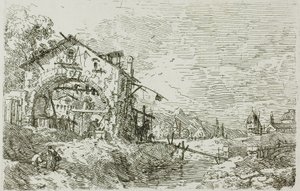 Landscape with a Woman at a Well, from Vedute