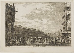 The Procuratie Nuove and S. Ziminian V., from Vedute by Canaletto