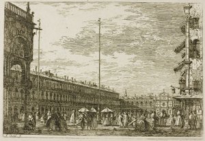 Le Procuratie Niove and S. Ziminian V, from Vedute by Canaletto