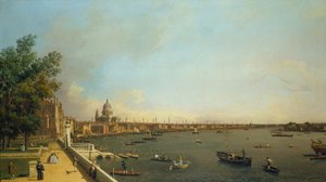 London. The Thames from Somerset House Terrace towards the City by Giovanni Antonio Canal