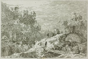 Mountain Landscape with Five Bridges, from Vedute by Canaletto