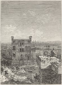 The House with the Peristyle (Right) by Canaletto