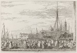 The Market on the Molo by Canaletto