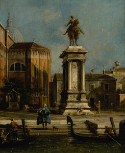 View of the Equestrian Statue of Bartolomeo Colleoni by Canaletto