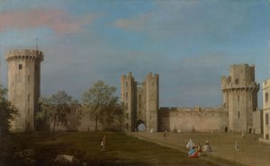 Warwick Castle, East Front from the Courtyard, 1752 by Canaletto