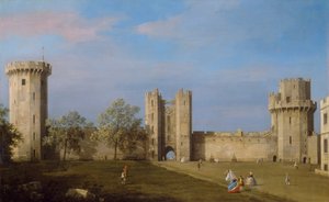 Warwick Castle, East Front from the Outer Court by Giovanni Antonio Canal
