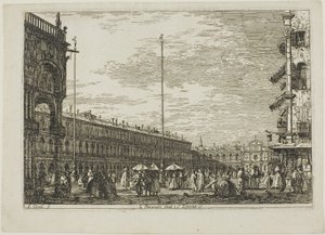 The Procuratie Nuove and S. Ziminian V., from Vedute by Canaletto