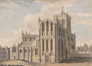 Northwest View of Castle Church, Hexham, Northumberland by Capt. Francis Grose