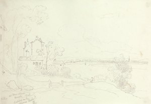 At Newnham Looking on the Severn Eastward, March 1848 by Capt. Thomas Hastings