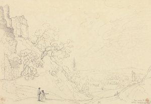 From under the Keep within Carisbrooke Castle, 18 May 1829 by Capt. Thomas Hastings
