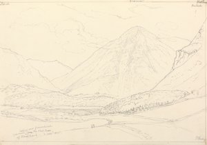 Grasmoor from the West Base of Mellbreak, 2 August 1835 by Capt. Thomas Hastings