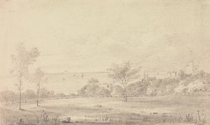 Landscape with Castle in the Distance, Isle of Wight by Capt. Thomas Hastings
