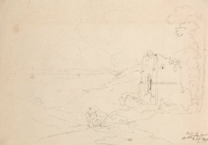 Ruins of Walton Church, Clevedon, 6 September 1845 by Capt. Thomas Hastings