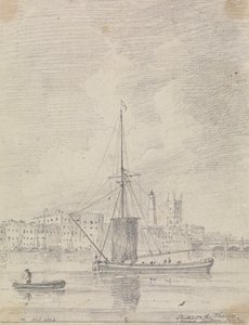 Ships on the Thames near London Bridge, October 1816 by Capt. Thomas Hastings