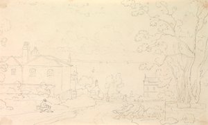 Sketch of Houses Near the Shore, Isle of Wight