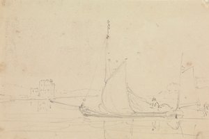 Sketch of a Sailing Boat by Capt. Thomas Hastings